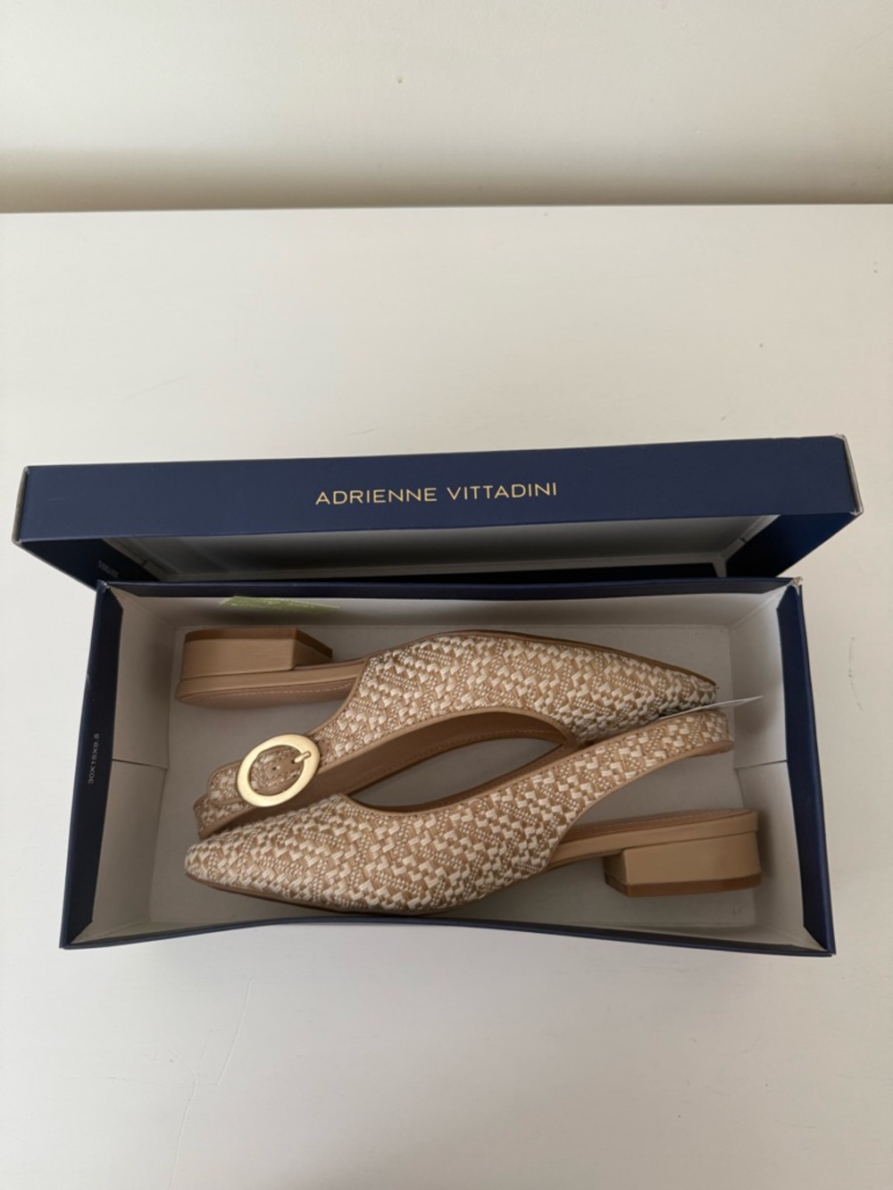 Adrienne Vittadini Papina Womens Pointed Closed Toe Flat Heel Pumps